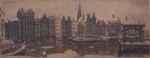 Brandenburg.Cornelis Brandenburg.1884-1954.Amsterdam.Damrak in de winter.€ 150,-
